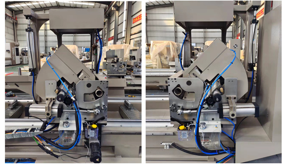 550mm CNC Double tête mitre scie pour couper le profil aluminium sur les fenêtres et les portes fabrication usine