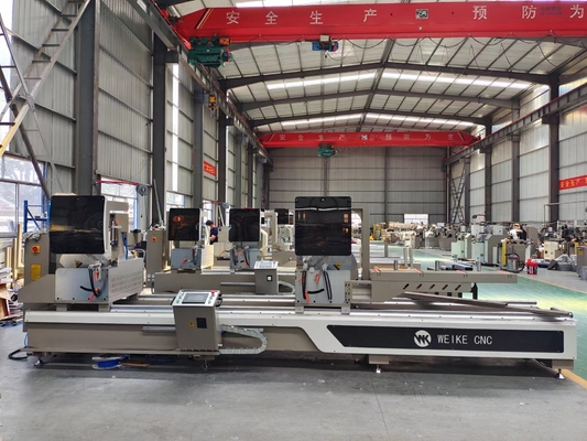 Scie à double mitre CNC automatique en aluminium pour fenêtre et porte de rideau