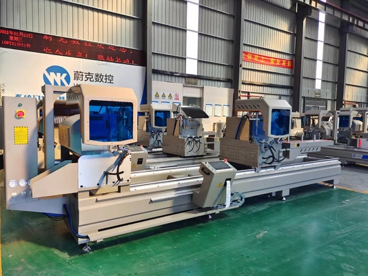 Machine à découper en aluminium à double tête CNC Fermeture de fenêtre et de rideau à paroi à 45 et 90 degrés