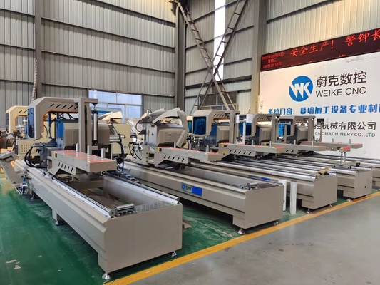 Machine à découper en aluminium à double tête CNC Fermeture de fenêtre et de rideau à paroi à 45 et 90 degrés