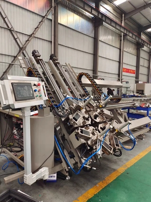 Machine de rabattement faisante le coin de commande numérique par ordinateur pour le profil en aluminium de porte et de fenêtre